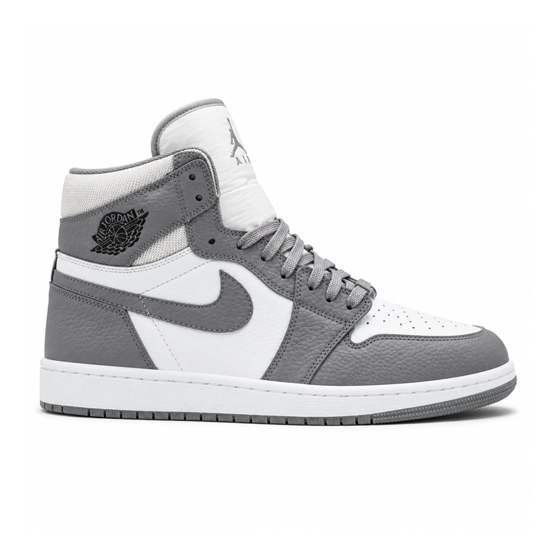 کفش و کتانی مردانه و زنانه ساقدار مدل NIKE JORDAN 1 رنگ سفید طوسی کد 2121