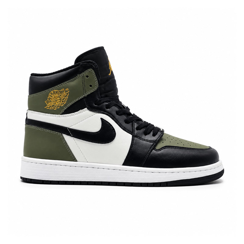 کفش و کتانی مردانه و زنانه ساقدار مدل NIKE JORDAN 1 رنگ مشکی یشمی کد 2124