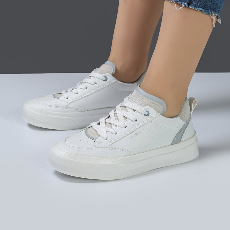 کفش و کتانی ونس راحتی زنانه و دخترانه مدل برشکا bershka رنگ سفید طوسی کد M1461